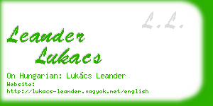 leander lukacs business card